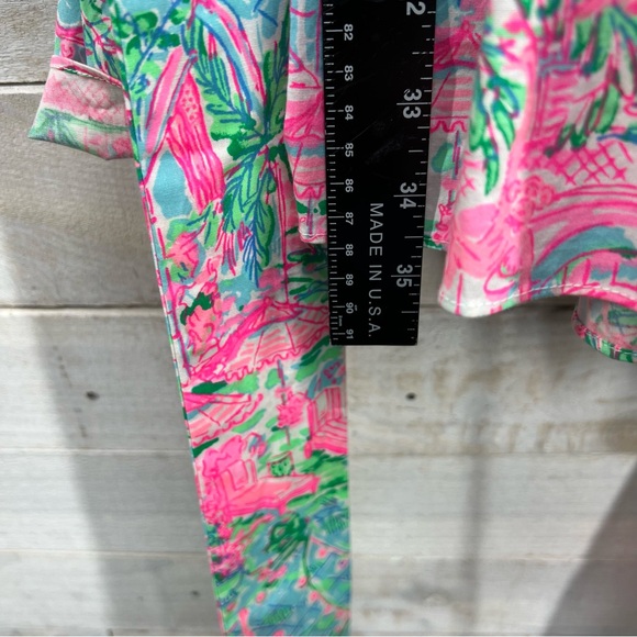 Lilly Pulitzer Dress Size 0 Pink Flamingo Halter Preppy Beach Coastal Fit Flare - Picture 16 of 16
